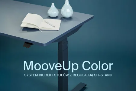 MooveUp Color – nowa odsłona sprawdzonego systemu biurek z regulacją sit-stand by Hoof